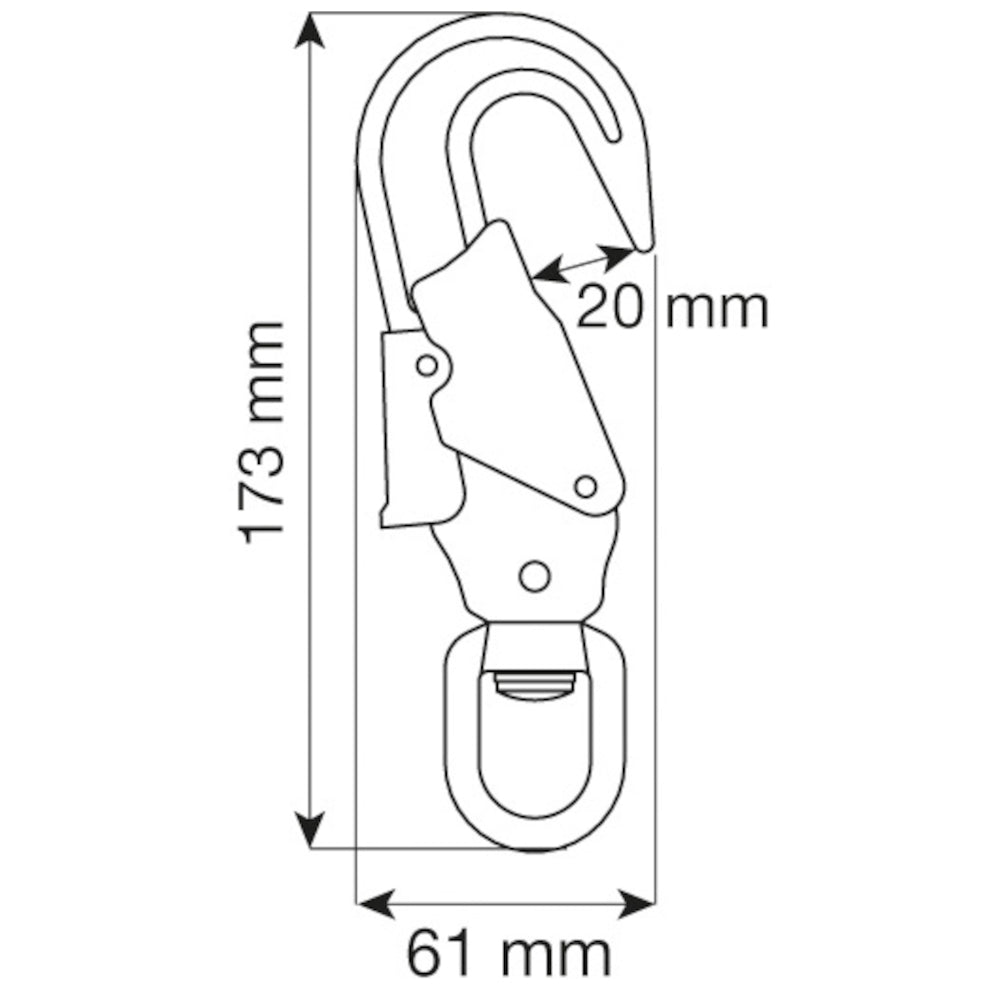 Camp swivel hook 20mm