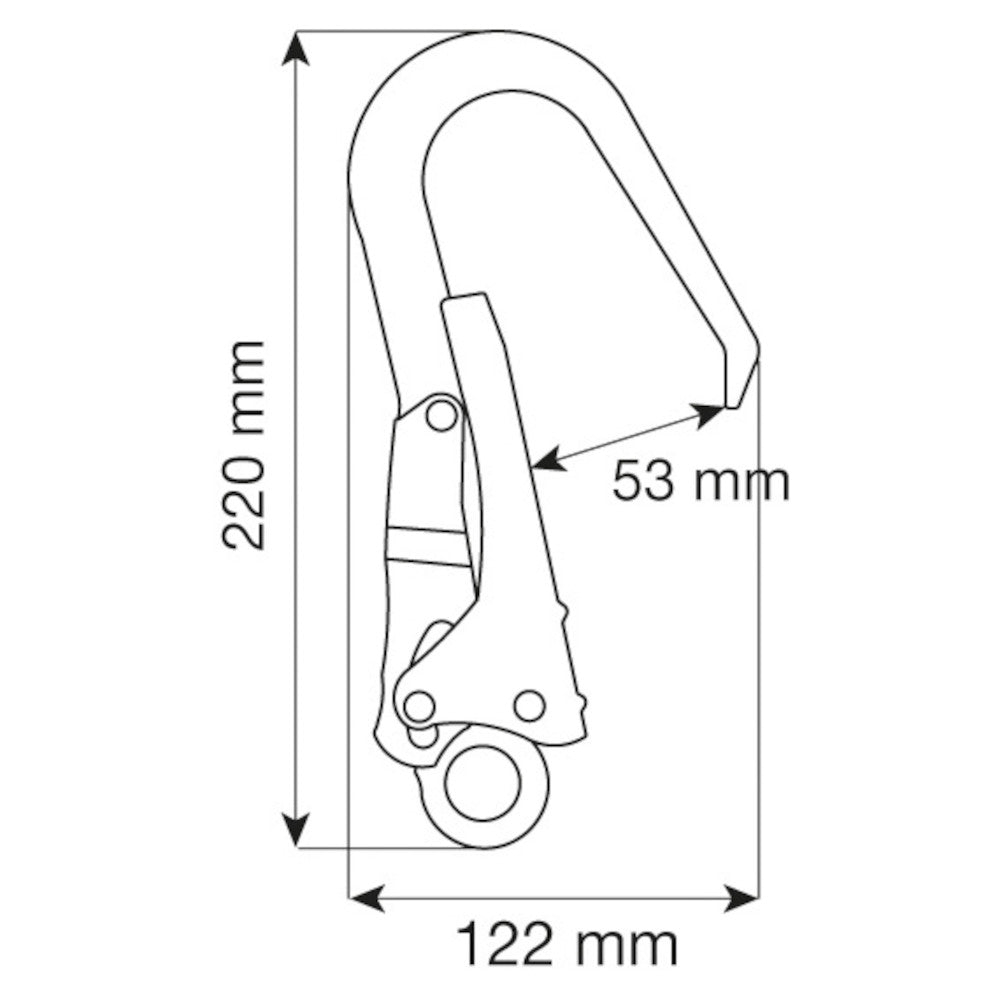 Camp steigerhaak staal