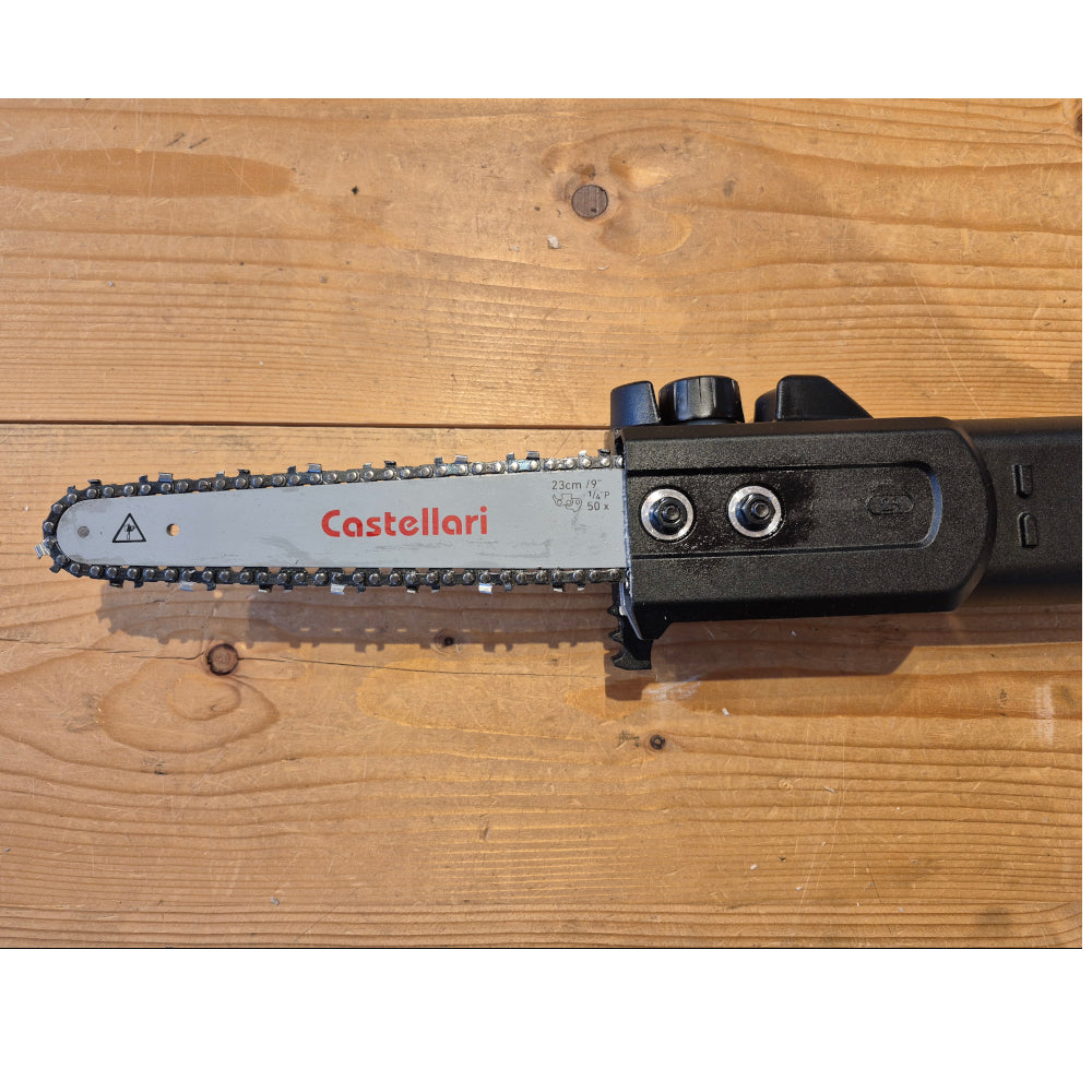 Castellari accu stokzaag met carbon telescoop stok